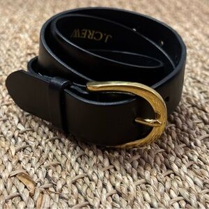 J. Crew Classic Belt Gold Black Size Women’s S